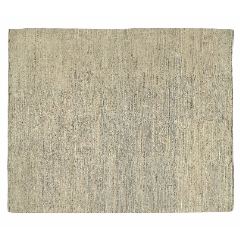 Tufenkian Chenille Hand-Knotted Wool Gray Area Rug - Image 0