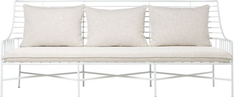 Breton White Metal Sofa - Image 1