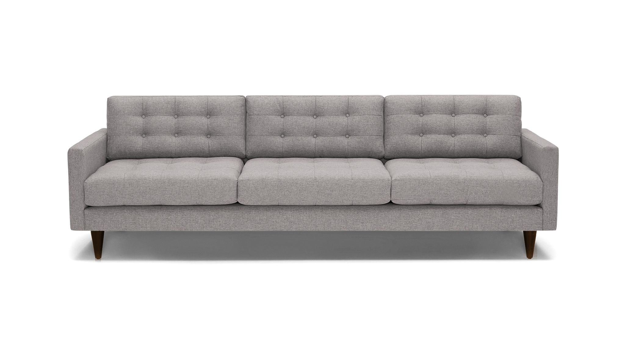 Purple Eliot Mid Century Modern Grand Sofa - Sunbrella Premier Wisteria - Mocha - Image 0