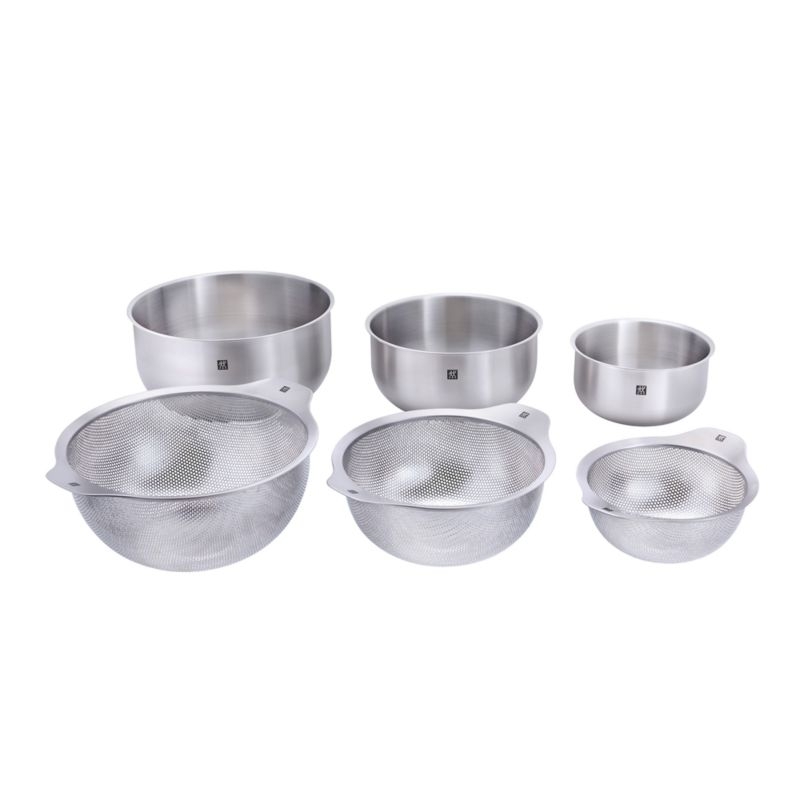 ZWILLING ® Prep Stainless Steel Nesting Bowls and Strainers, Set of 6 - Image 5