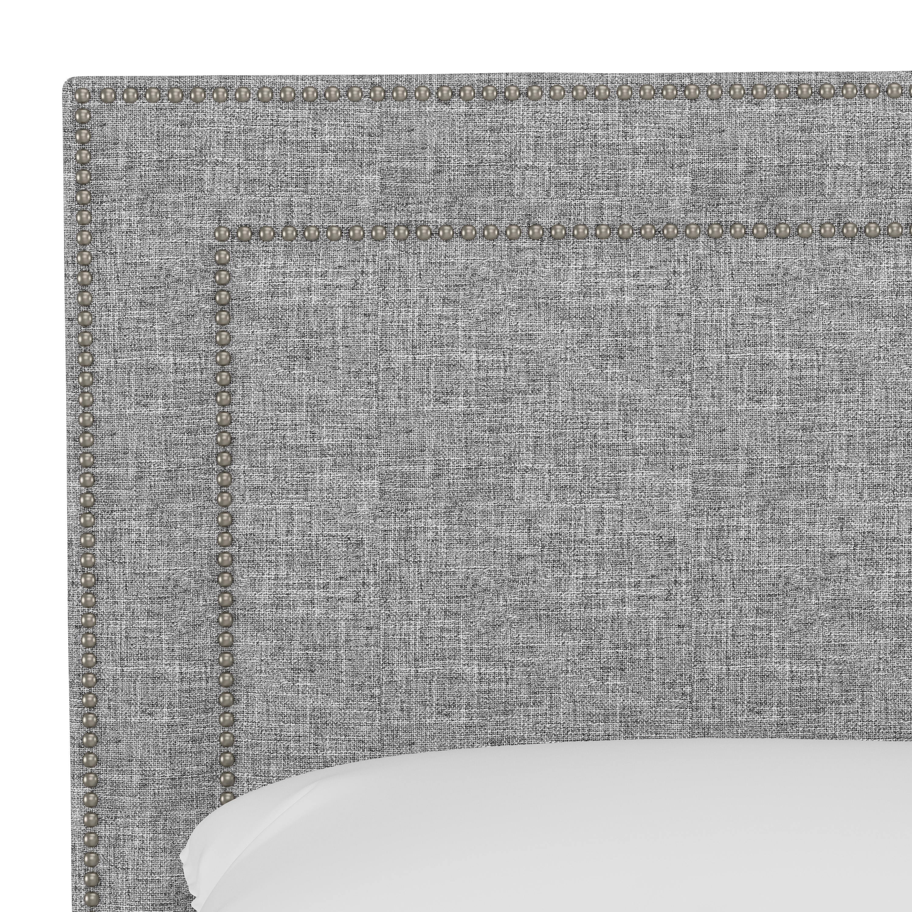 Williams Bed, Queen, Pumice, Pewter Nailheads - Image 3