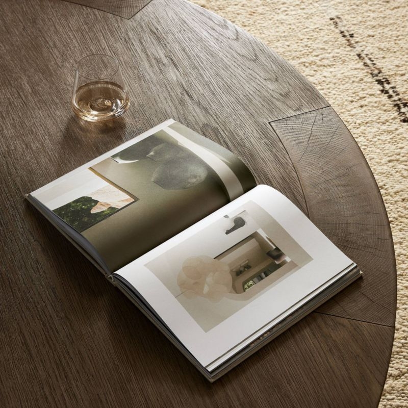 Sheffield Brown Wood 60" Round Coffee Table - Image 8