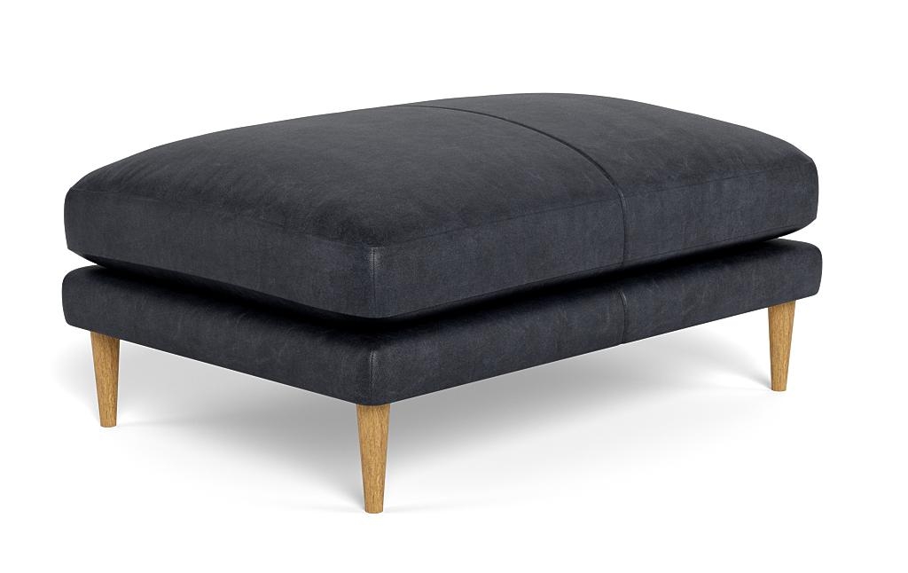 Maxwell Leather Ottoman by Apartment Therapy - Image 1