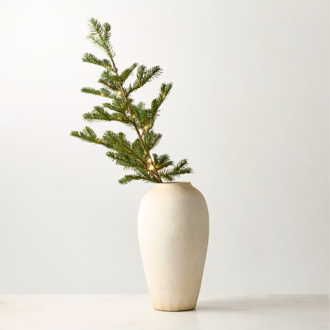 Faux Noble Fir Pre-Lit LED Holiday Stem with Warm White Lights 40" - Image 0