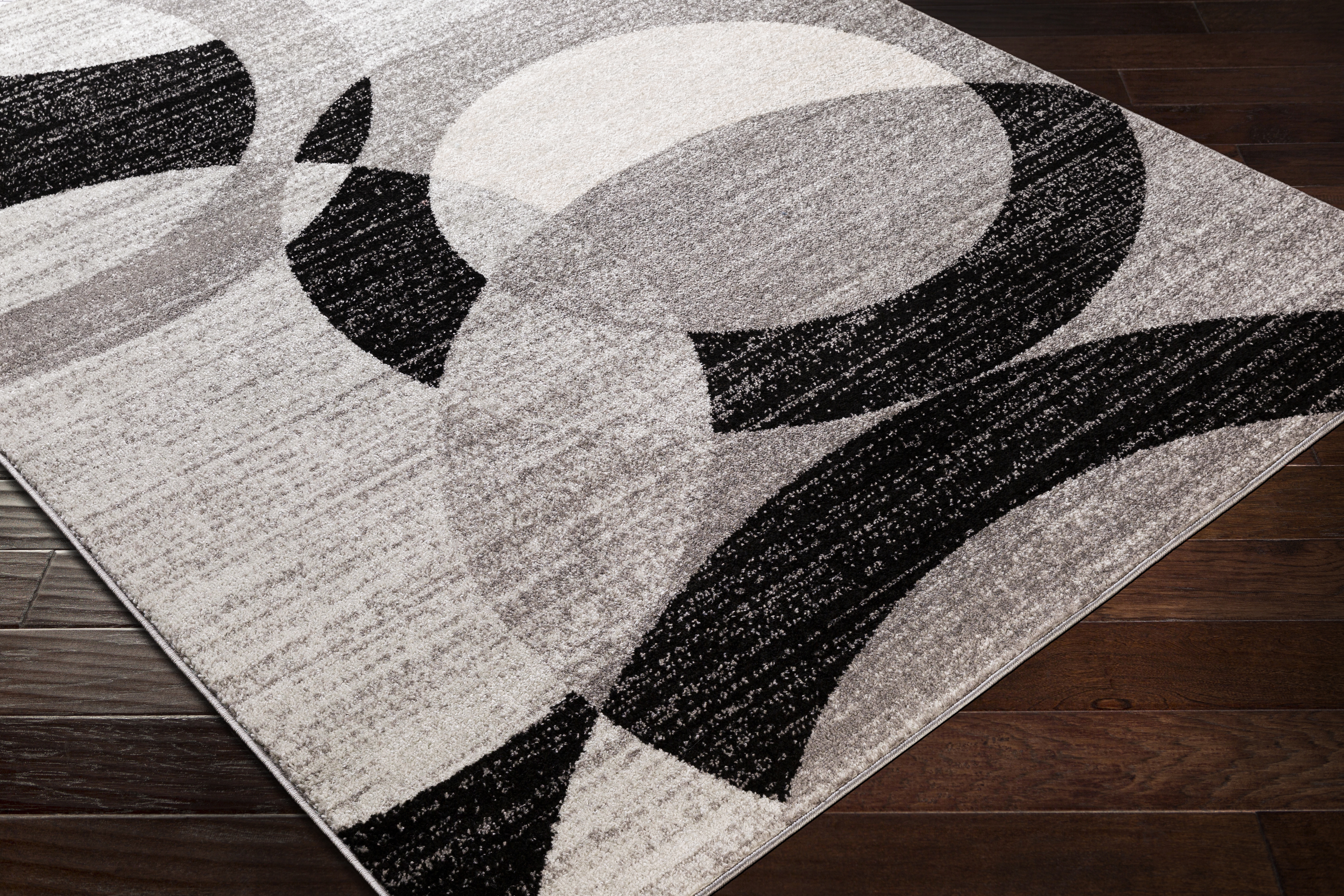 Chester Gray Indoor 5'3" x 7'3" Machine Woven Rug - Image 6