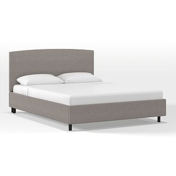 Skyline Upholstered Platform Bed, King, Deco Weave, Feather Gray - Image 0