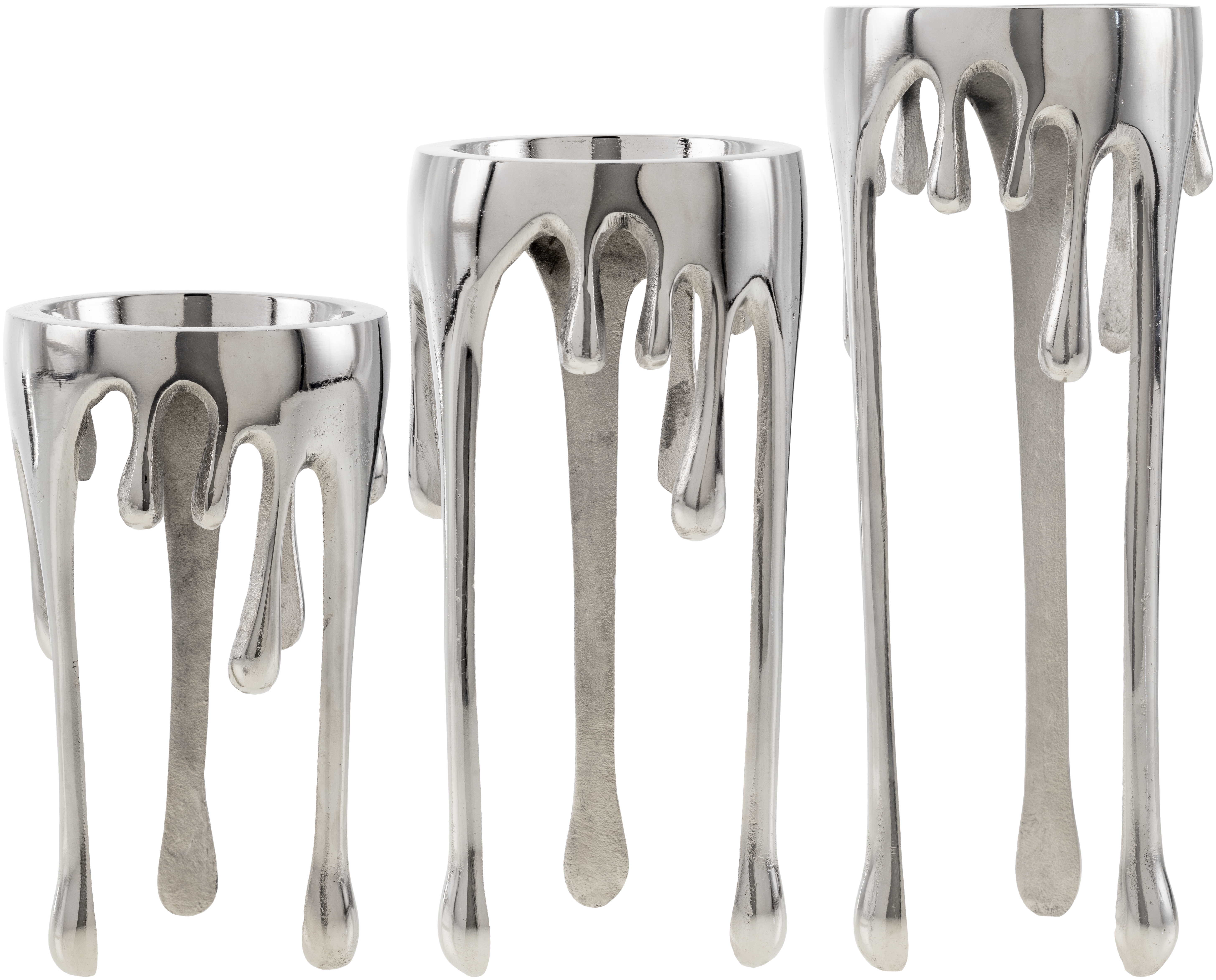 Castellana ELC-003 13"H x 5"W x 5"D,  11"H x 5"W x 5"D,  9"H x 5"W x 5"D Candleholder/Candle - Image 0