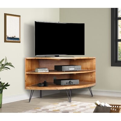 Laurine Solid Wood Corner TV Stand for TVs up to 43" - Image 1