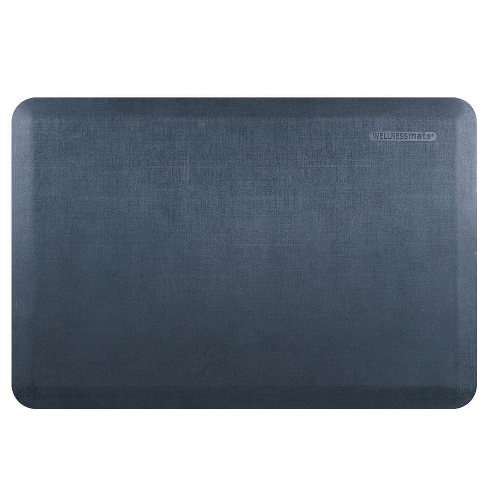 WellnessMats Linen Kitchen Mat, 2'x3', Lagoon - Image 0