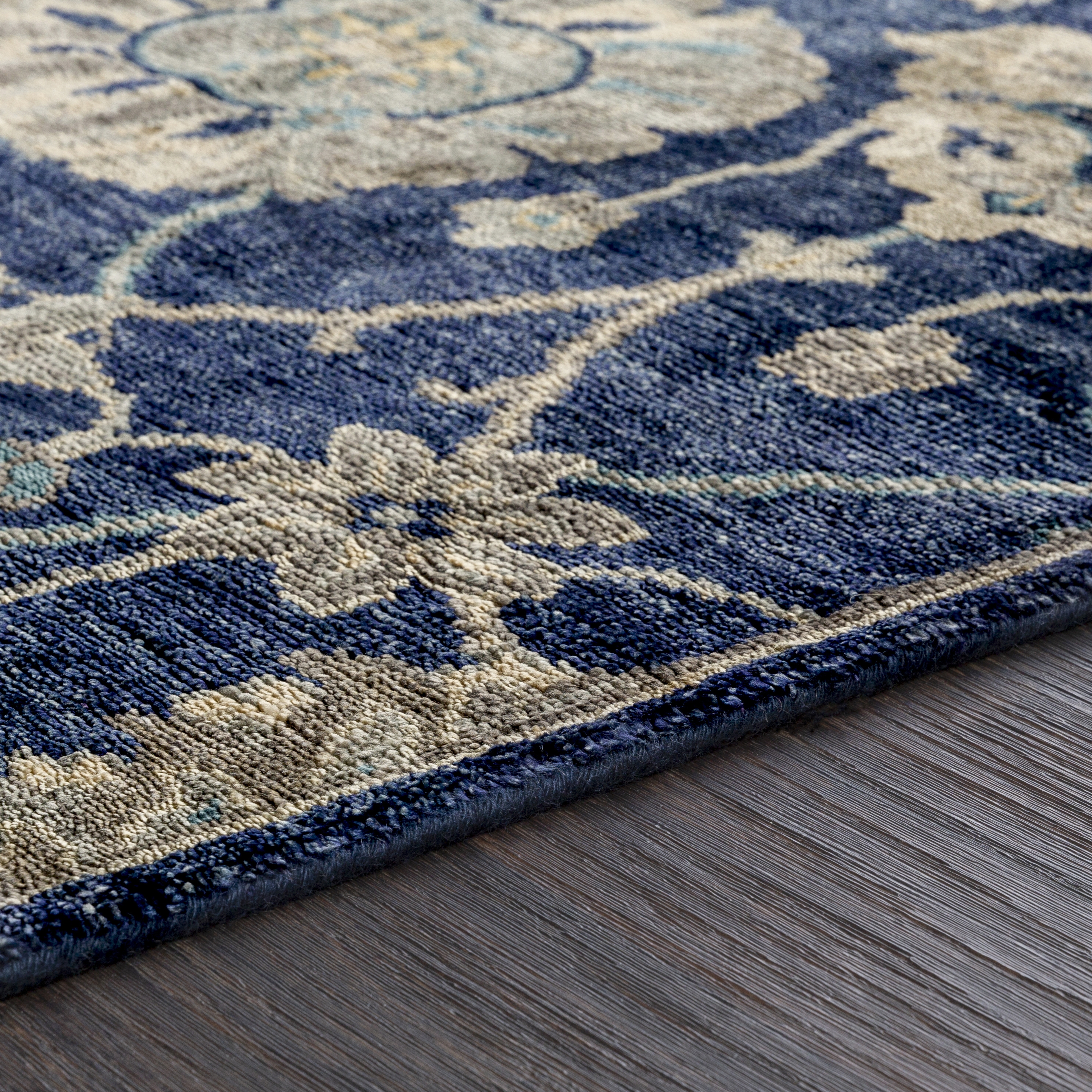 Theodora Blue Indoor 2'6" x 8' Handmade Rug - Image 3