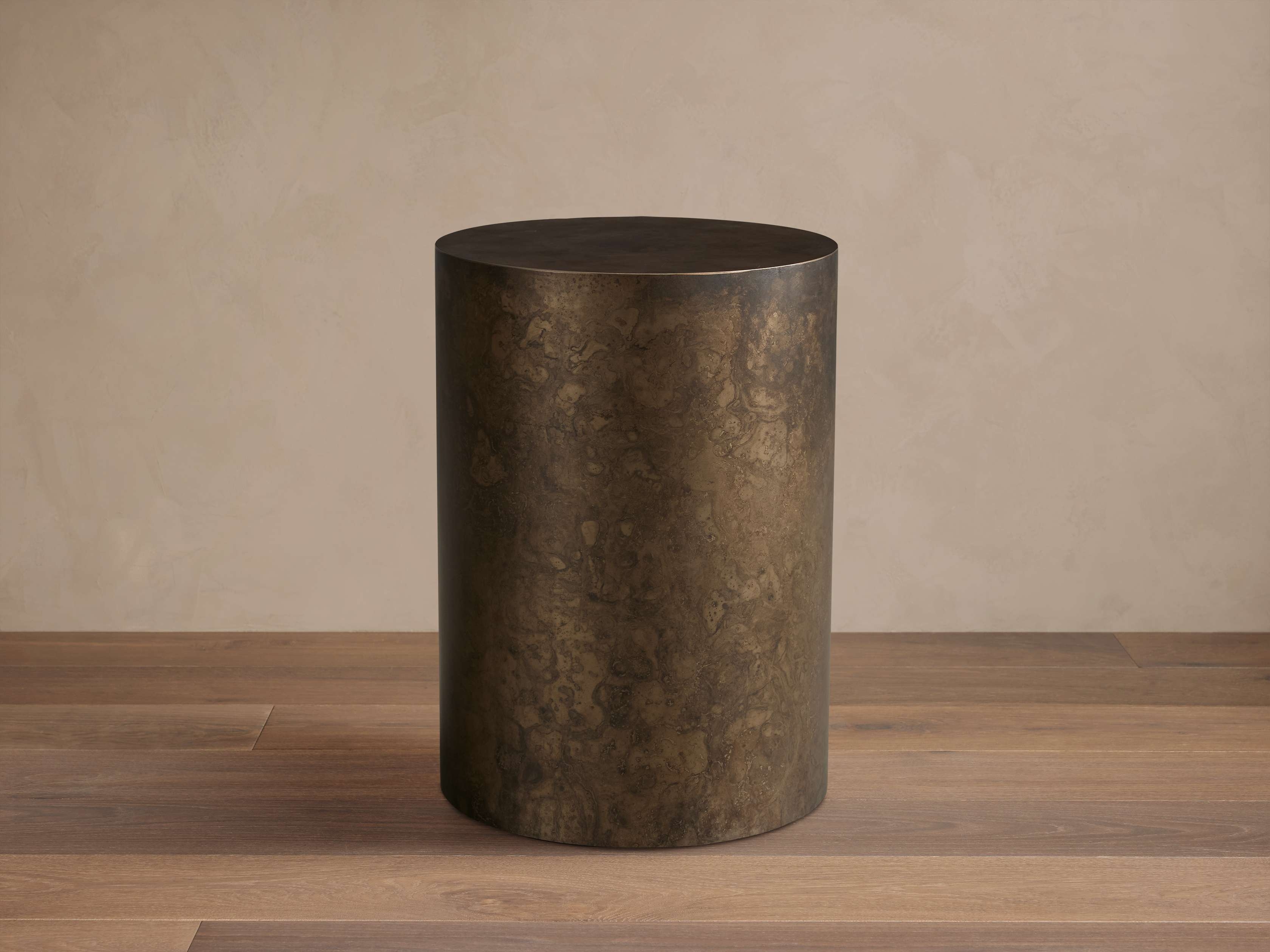 Bruna End Table in Metal Brown  15" - Image 0