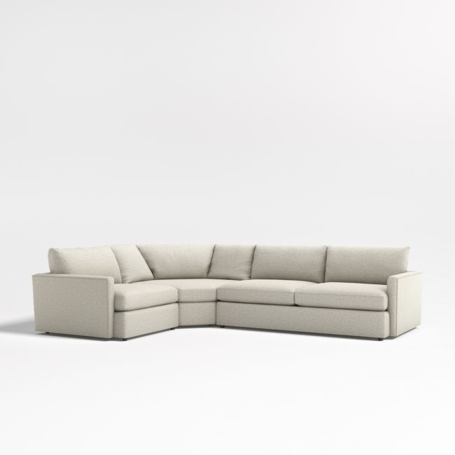 Lounge Deep 3-Piece L-Shaped Wedge Sectional Sofa - Image 0