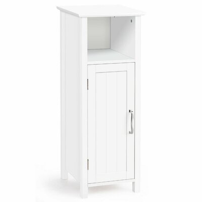 Bathroom Adjustable Shelf Floor Storage Cabinet With Door - Image 0