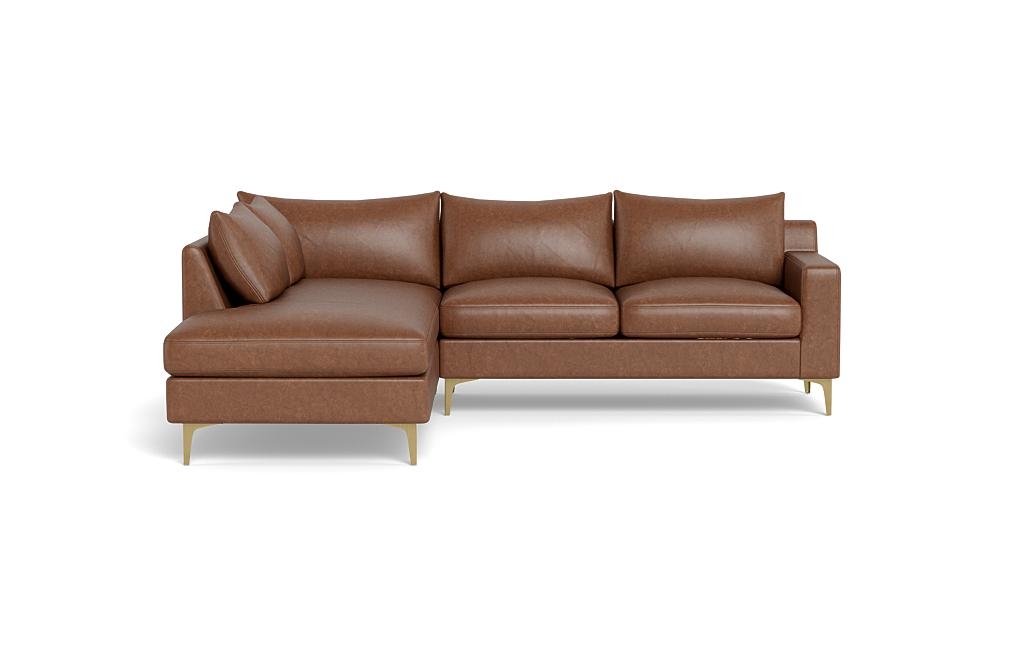 Sloan Leather 3-Seat Left Bumper Sectional - Image 0
