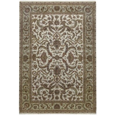 One-of-a-Kind Trinity Hand-Knotted Ivory/White 11'11" x 18'2" Wool Area Rug - Image 0