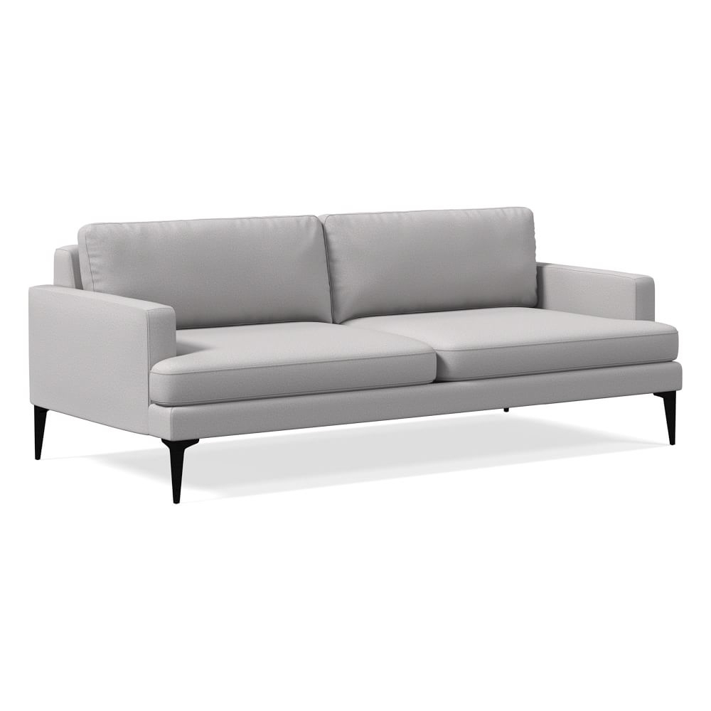 Andes 86" Multi-Seat Sofa, Standard Depth, Chenille Tweed, Frost Gray, Dark Pewter - Image 0