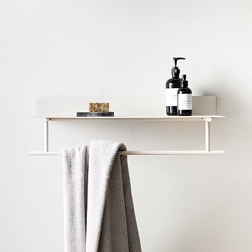Floating Lines Free Standing Storage, 3 Tier, White, 32" - Image 1
