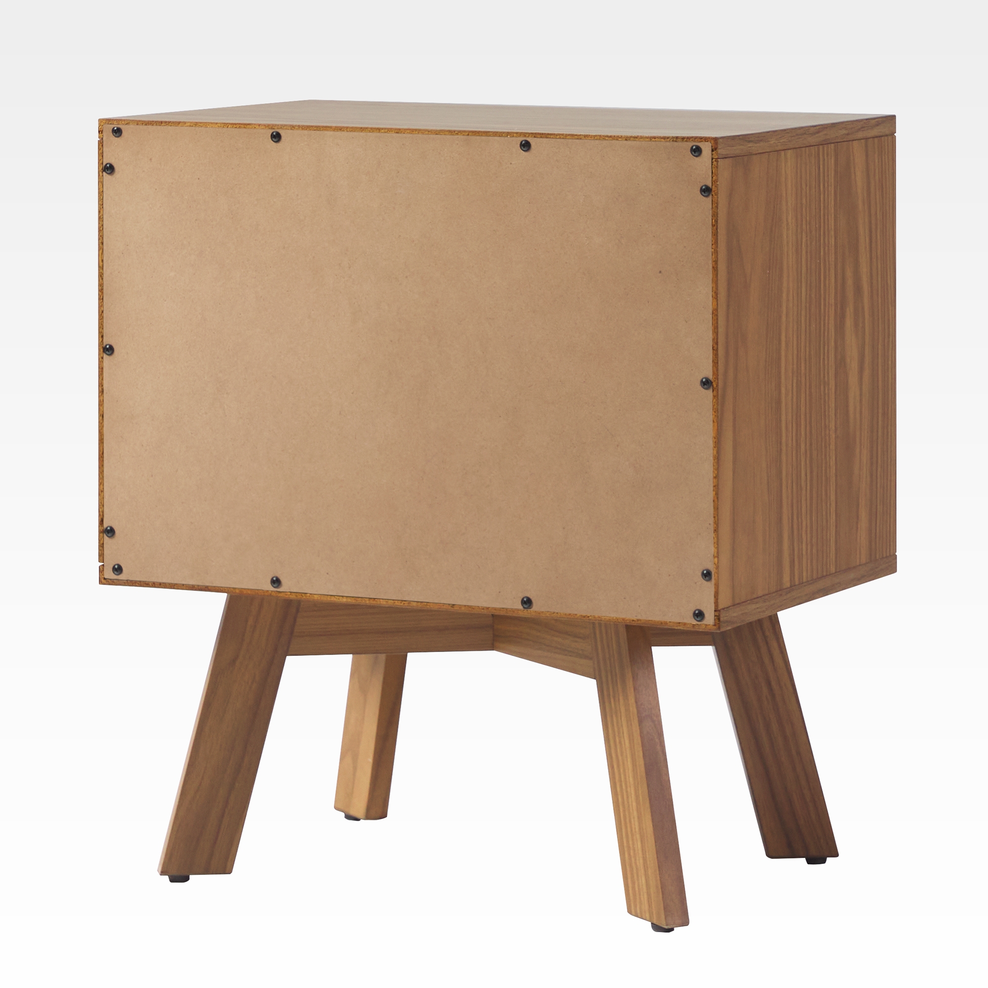 Mid-Century Modern Minimalist 1-Drawer Nightstand – Mocha - Image 2