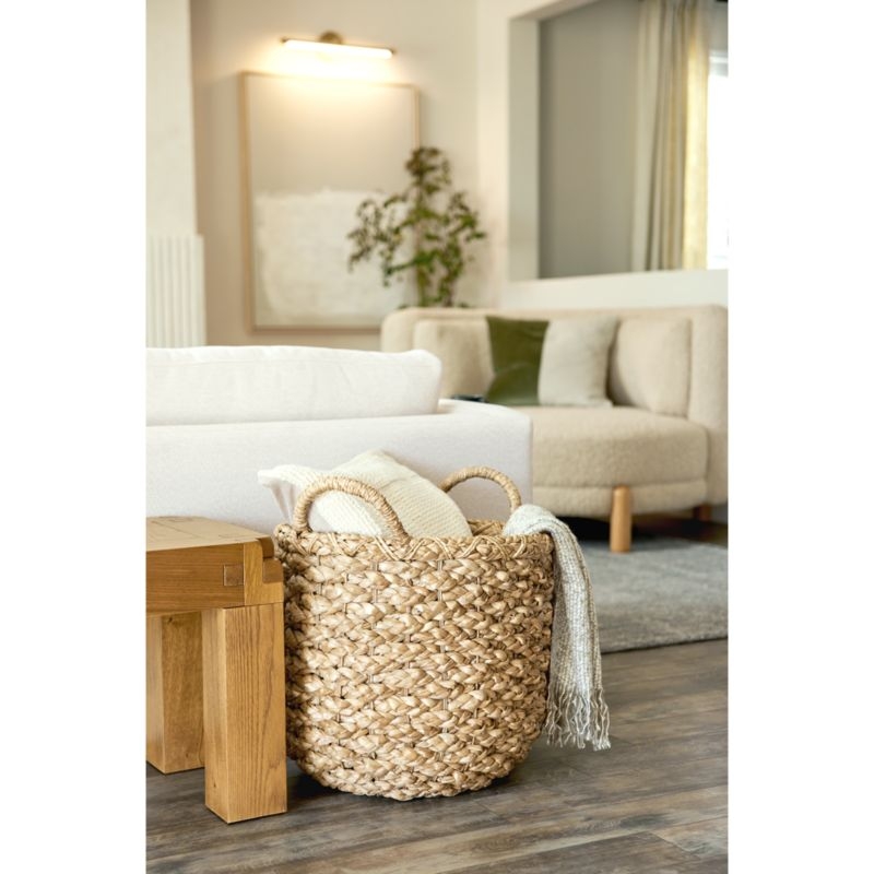 Emlyn Small Woven Blanket Basket - Image 1