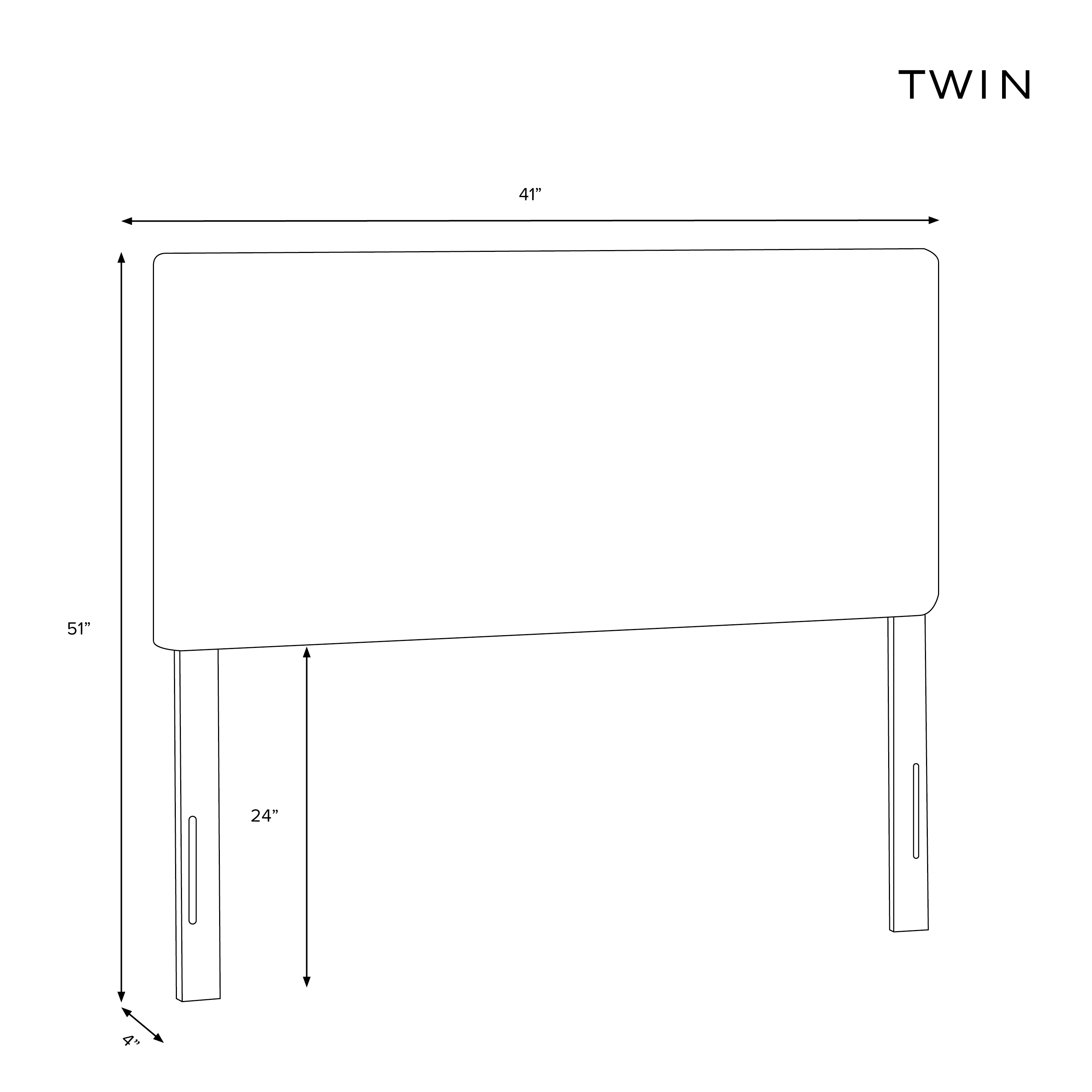 Radcliff Headboard, Twin, Pumice - Image 5