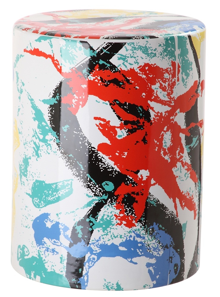 Kes Garden Stool - Multi - Safavieh - Image 0