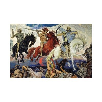 The Four Horsemen of the Apocalypse, 1887 by Victor Mikhailovich Vasnetsov - Wrapped Canvas Painting Print - Image 0