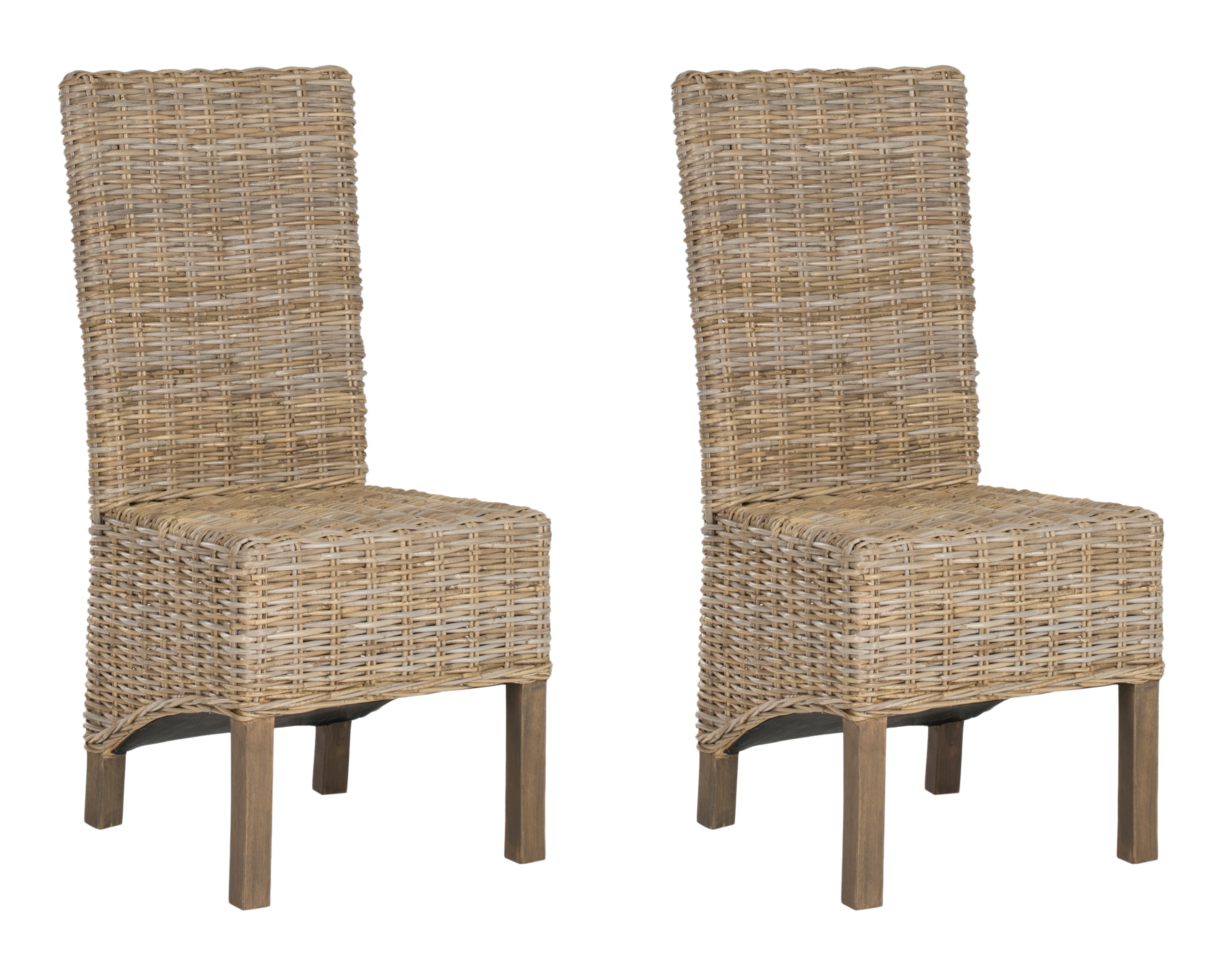 Pembrooke 19''H Rattan Side Chair - Natural Unfinished - Safavieh - Image 0