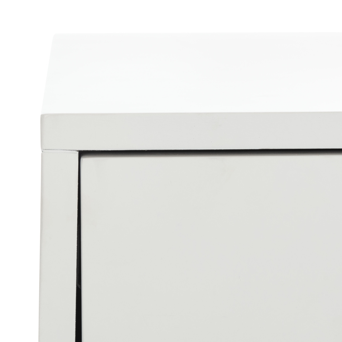 Levinson Gold Cap End Table - White / Gold - Safavieh - Image 3