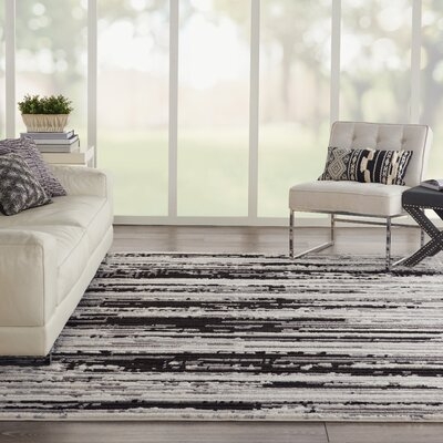Havell Neutral Abstract Gray Area Rug - Image 0