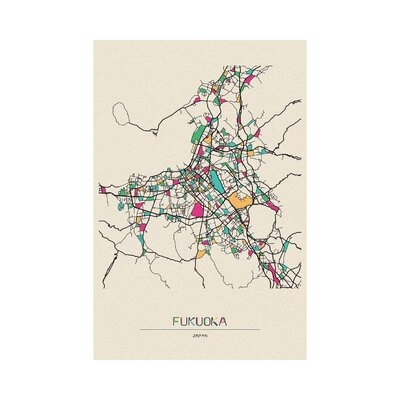 Fukuoka, Japan Map - Image 0