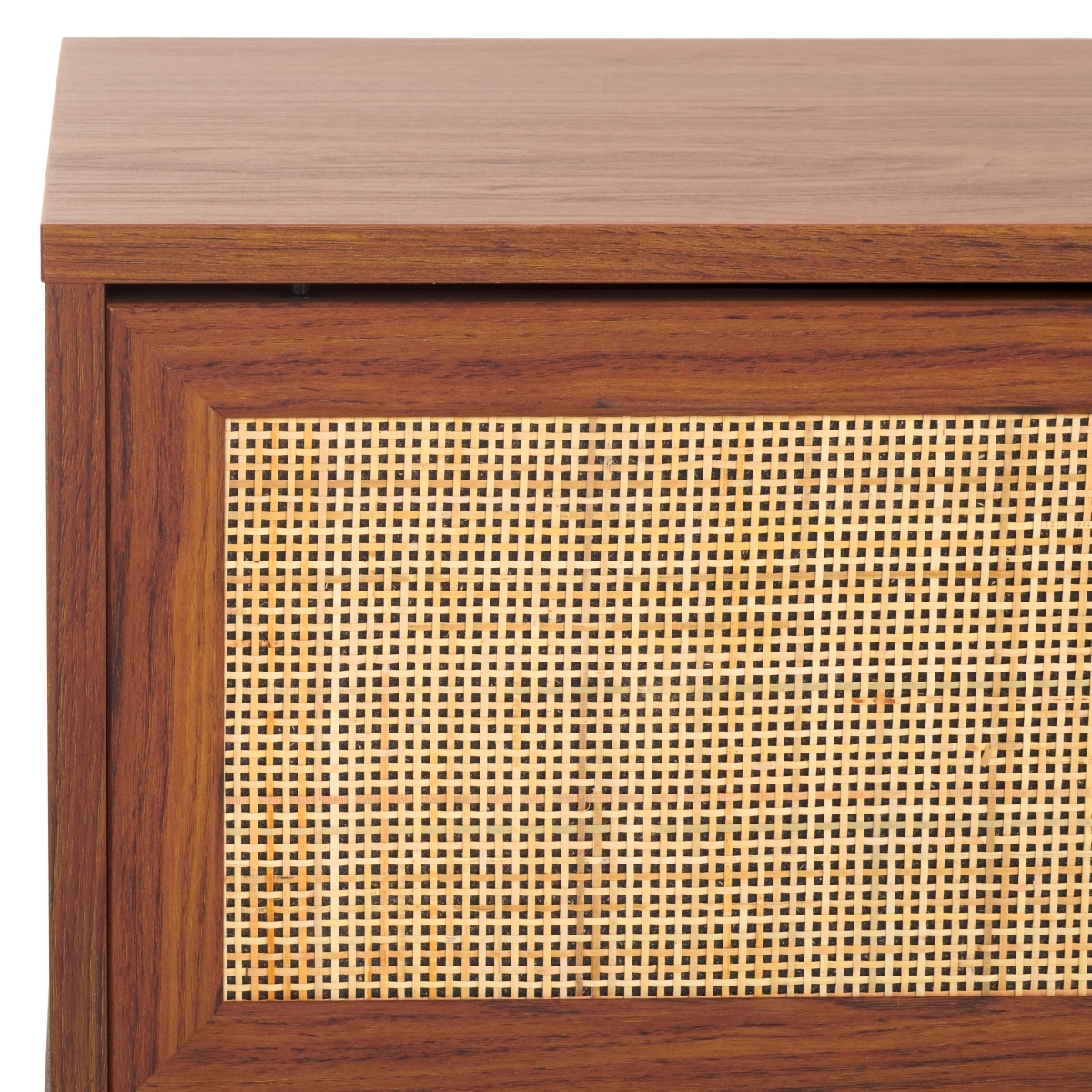 Aino 2 Door Media Stand - Walnut / Natural - Safavieh - Image 2