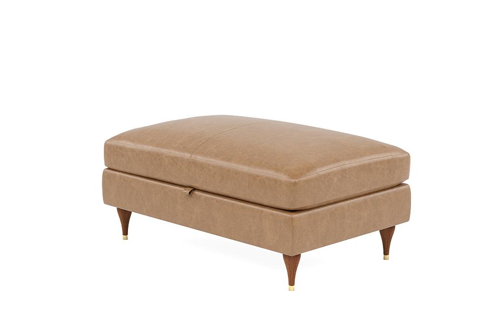 Sloan Leather Storage Ottoman - Image 2