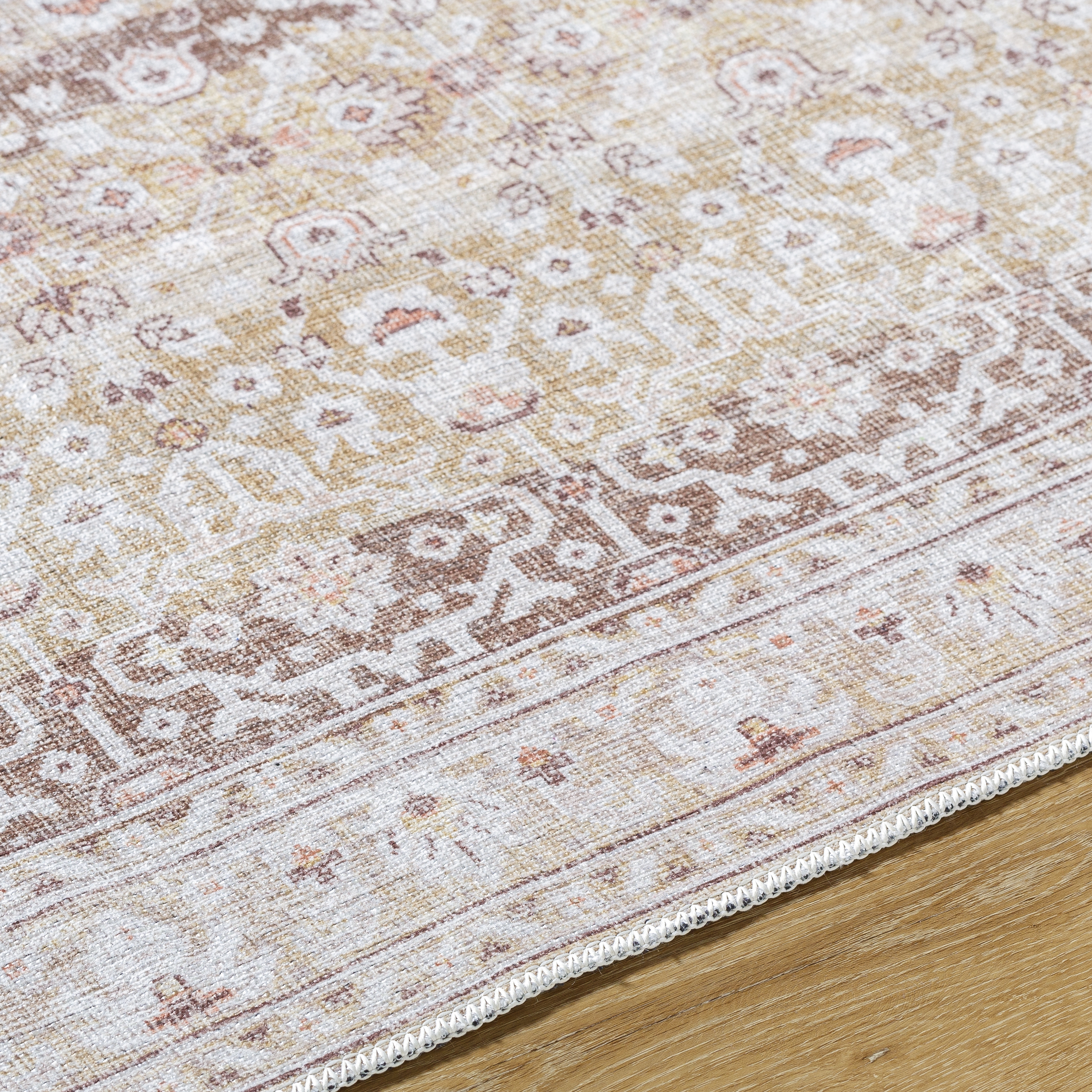 Amelie White Indoor 2' x 2'11" Machine Woven Rug - Image 3