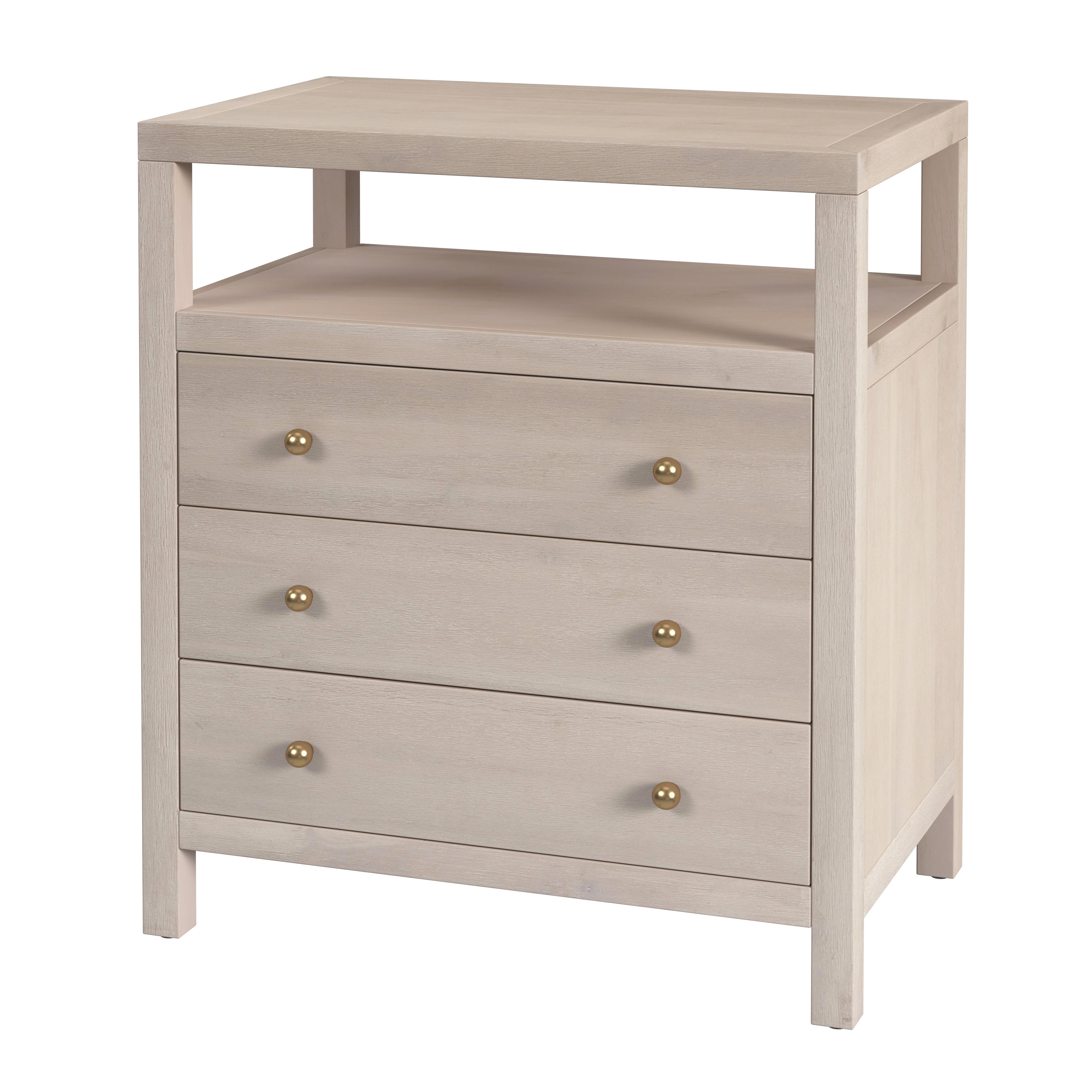 Nora Antique Taupe Nightstand - Image 0