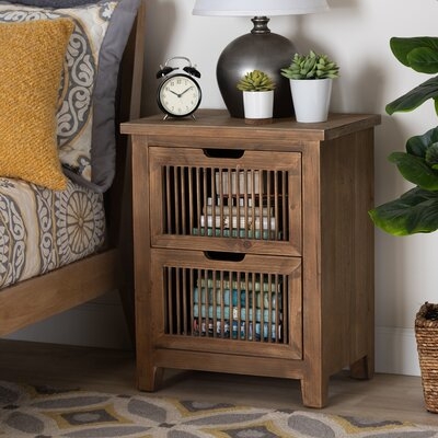 Hippocrates 2 Drawer Nightstand - Image 0