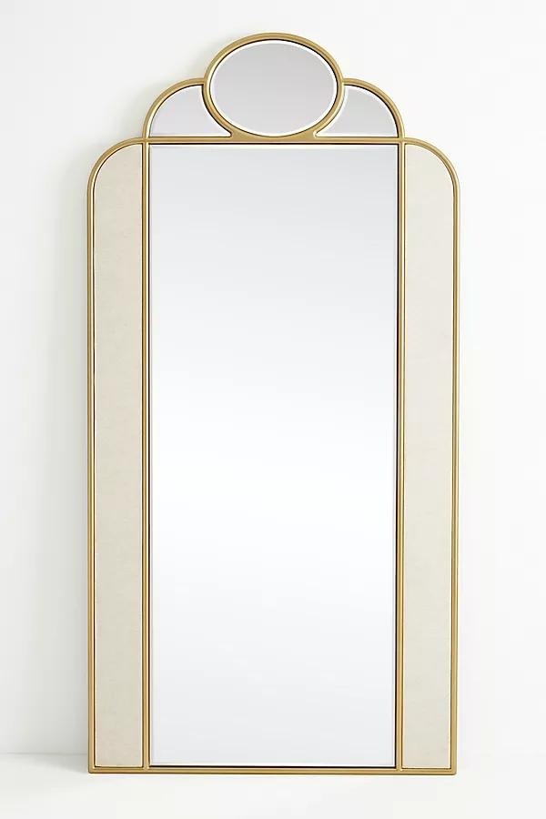 Gwenyth Beveled Fabric Floor Mirror - Image 0