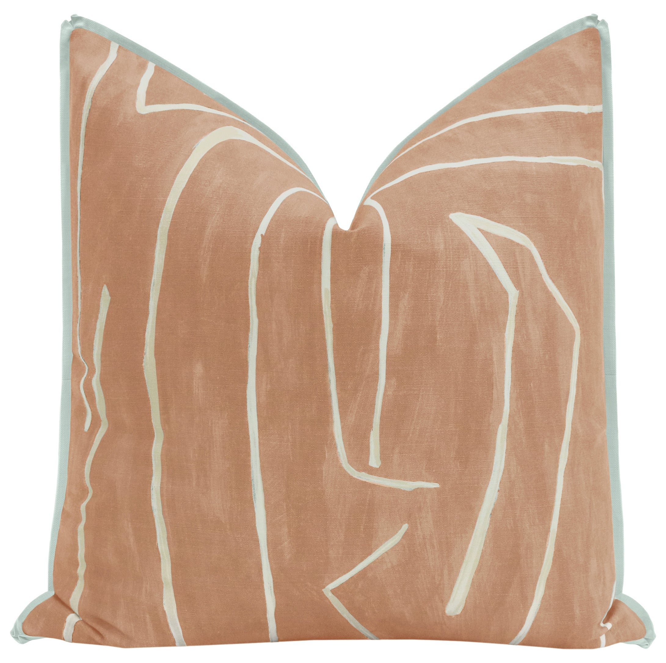 GRAFFITO // SALMON + CREAM | KELLY WEARSTLER - 14" X 36" / BUTTERFLY FLANGE / Bone - Image 1