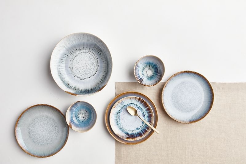 Julo Blue Salad Plates, Set of 8 - Image 2