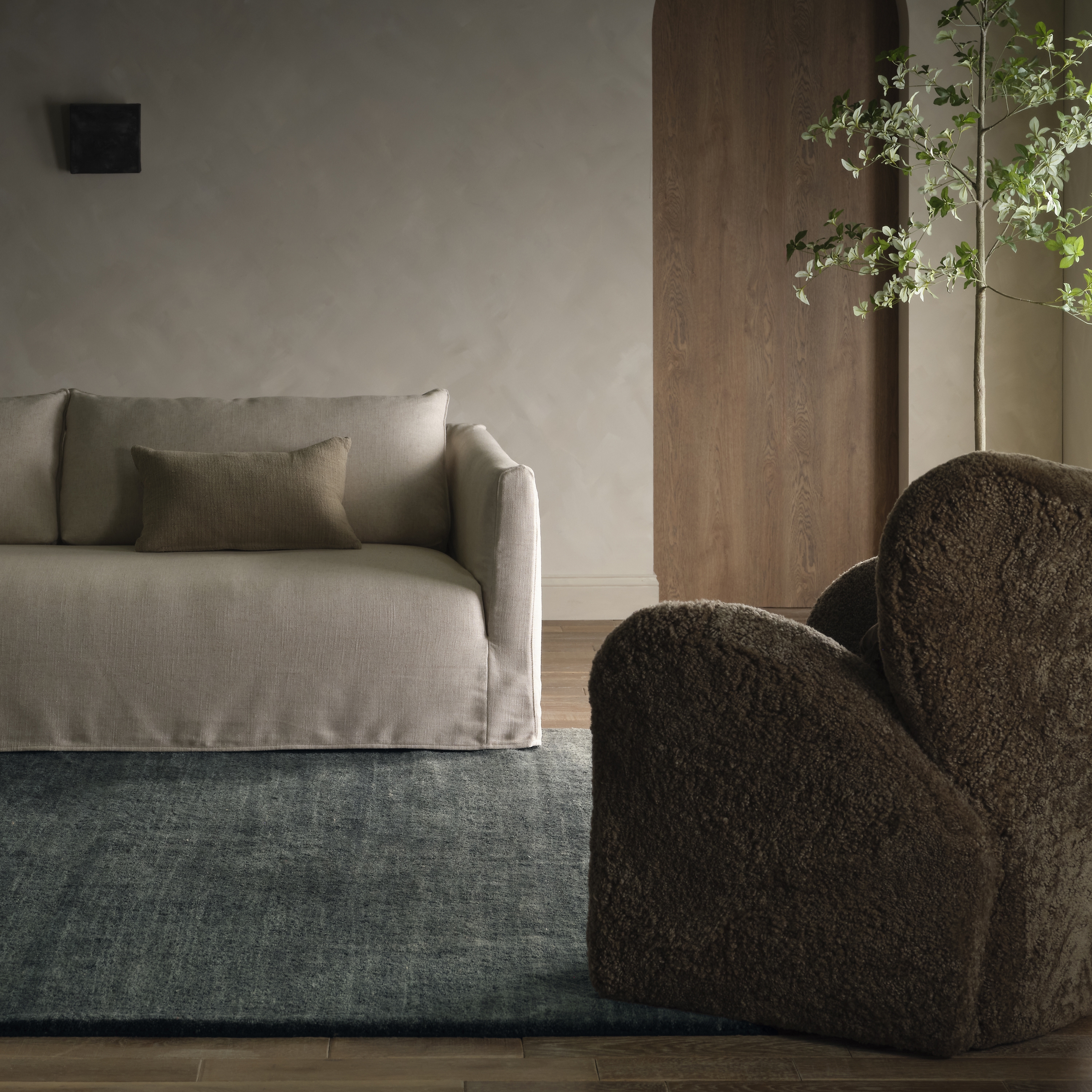 Judson BKR02 Handknotted Solid Gray and Blue Area Rug (6'x9') - Image 4