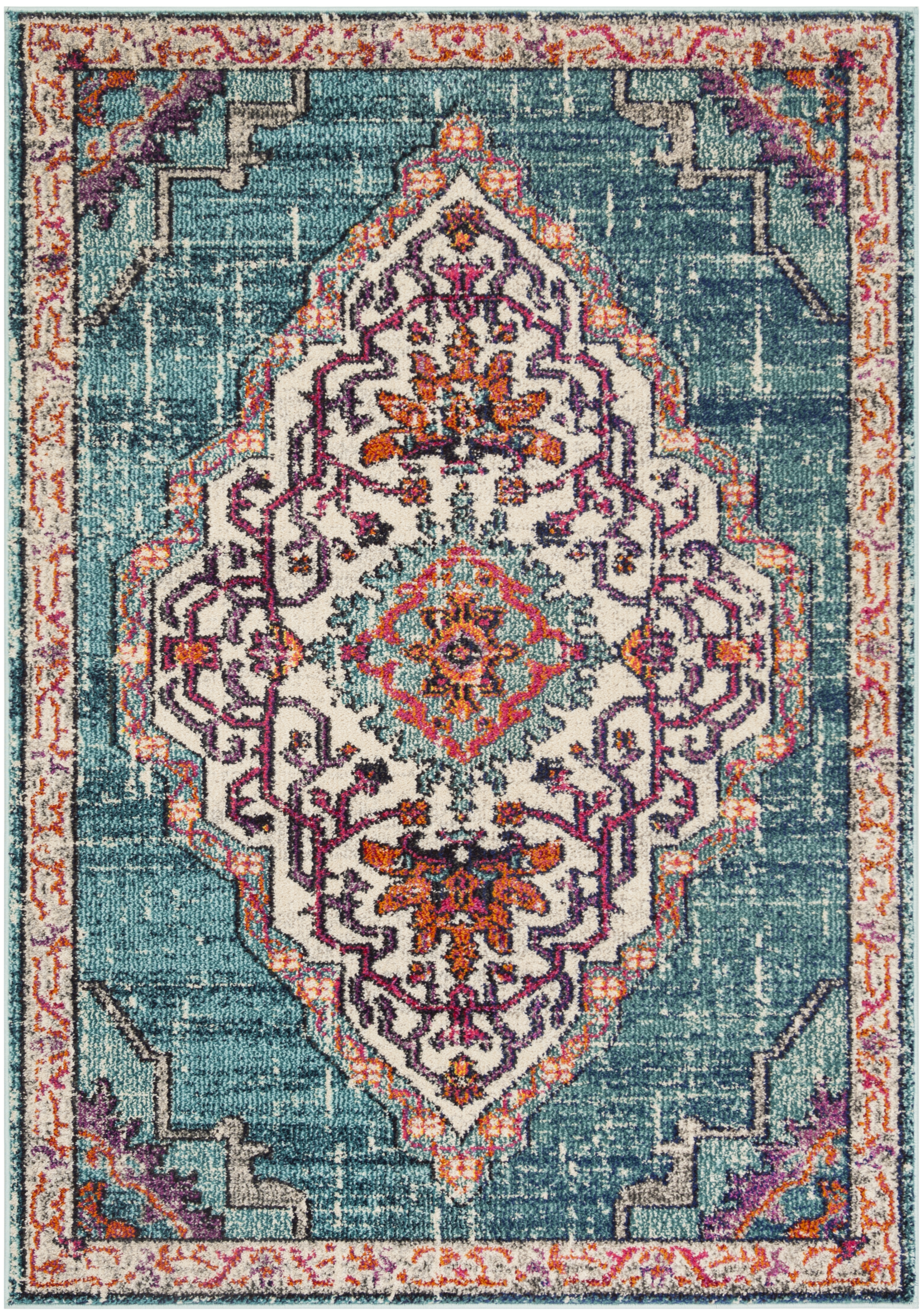 Arlo Home Woven Area Rug, MNC254J, Blue/Multi,  4' X 5' 7" - Image 0