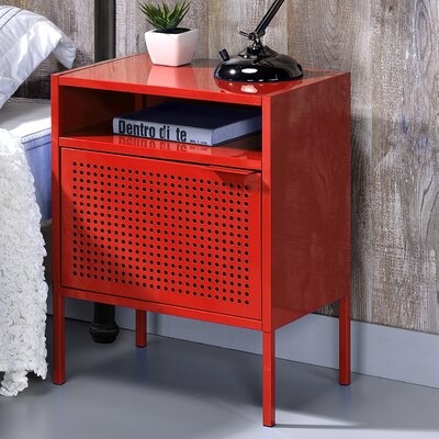 Jabella Metal Nightstand with USB Port - Image 0