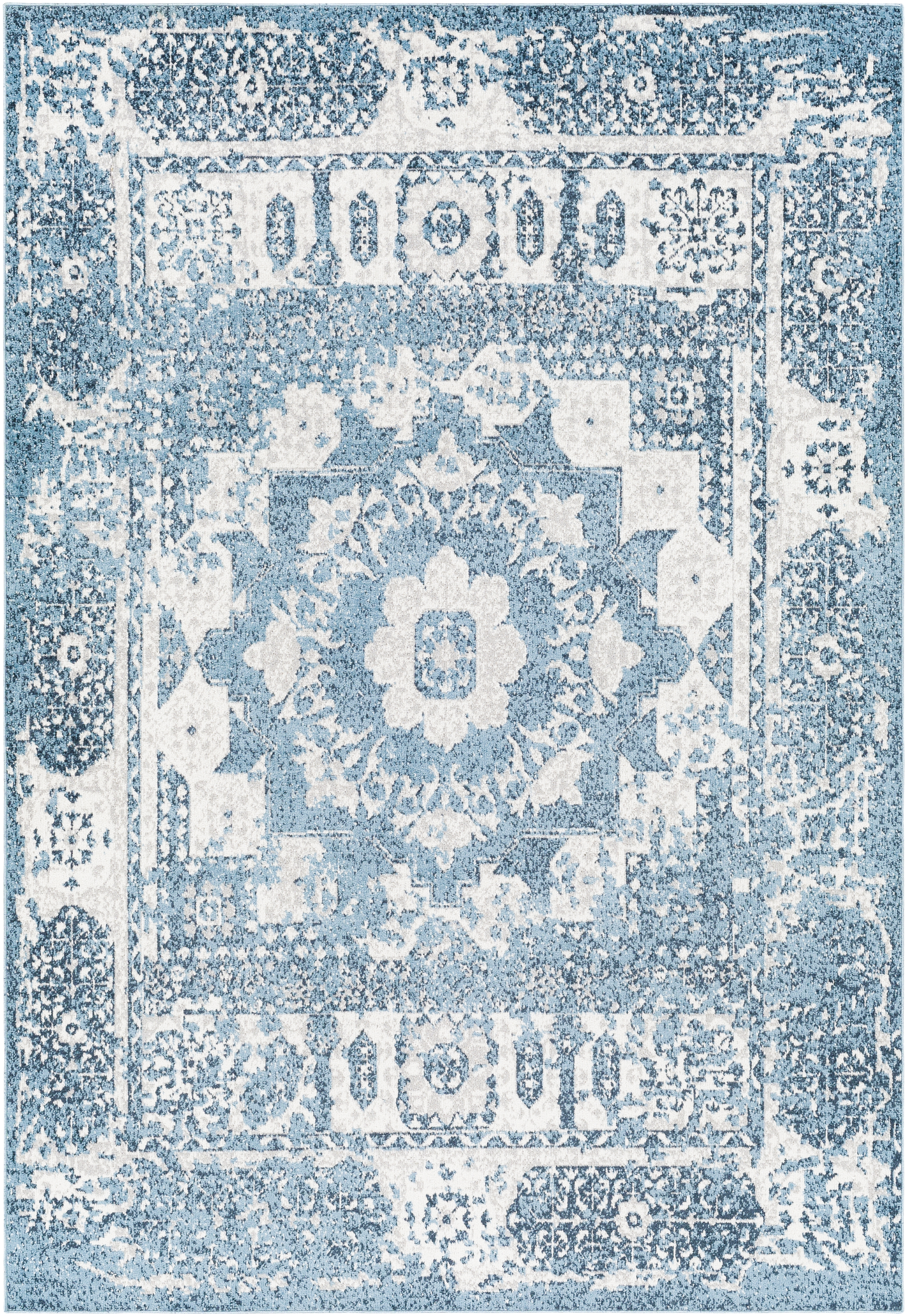 Lavadora Blue Indoor 2'7" x 7'3" Machine Woven Rug - Image 0
