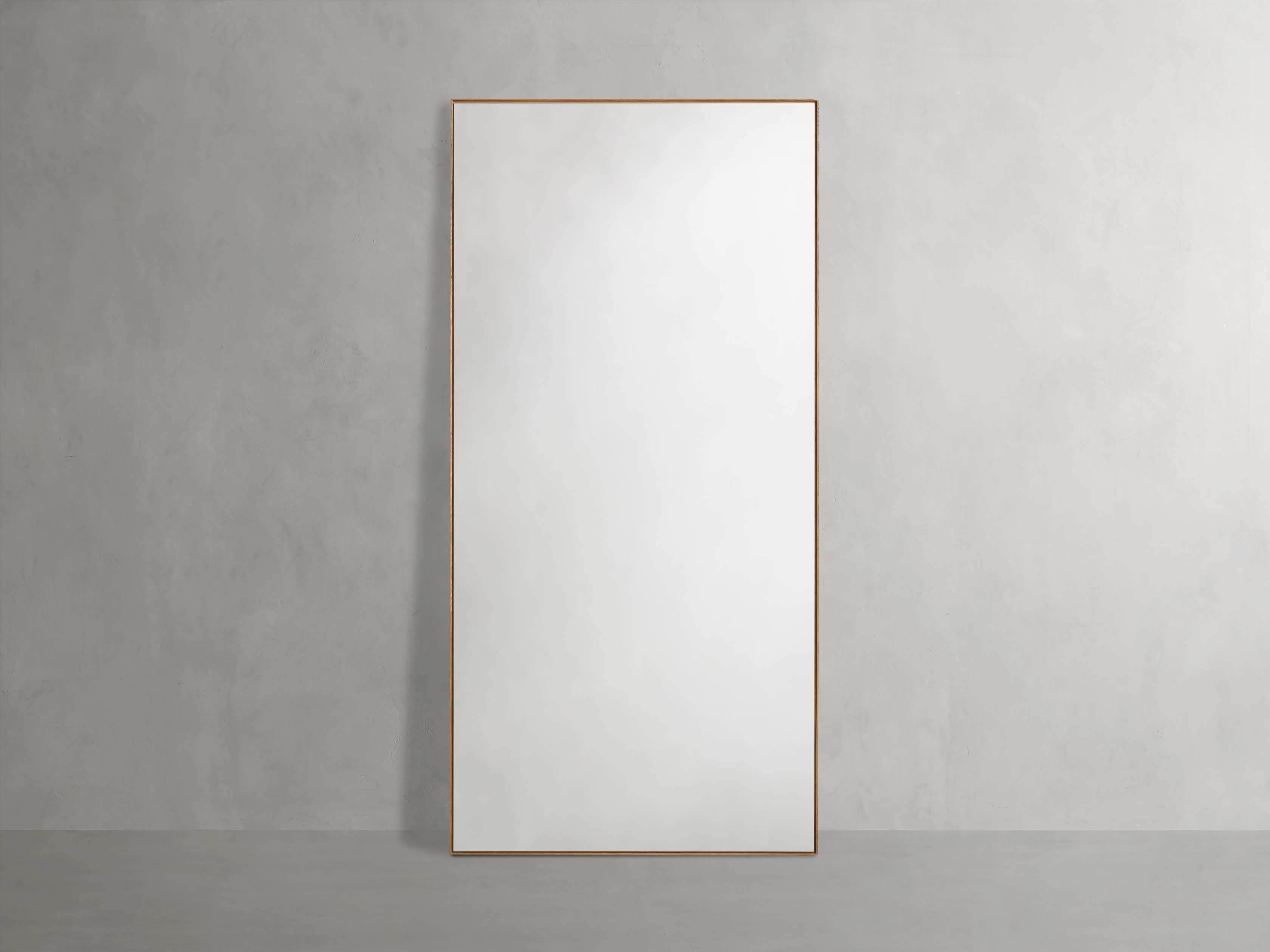 Lira Oak Floor Mirror in Wood 36" X 74" Natural  Honey  - Image 0