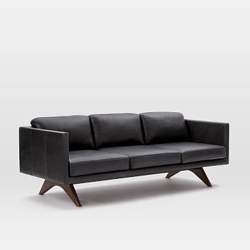 Brooklyn 81" Sofa, Charme Leather, Licorice - Image 0