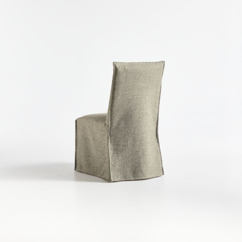 Addison Flax Linen Flange Slipcover Dining Chair - Image 2