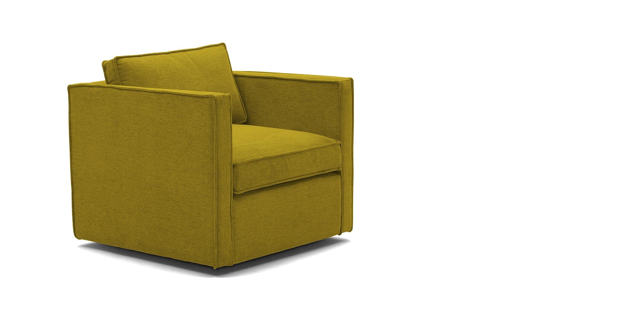 Yellow Dune Mid Century Modern Swivel Chair - Bloke Goldenrod - Image 1