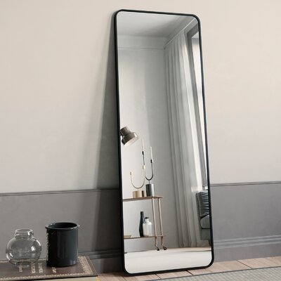 Black Full Length Mirror, Rounded Floor Mirror - Image 0