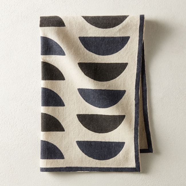 Waning Block Print Tea Towel - Image 0
