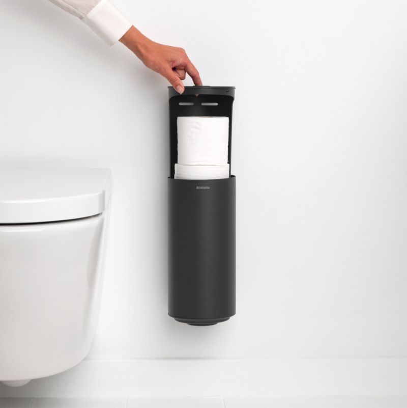 Brabantia Mindset Black Metal Toilet Paper Holder - Image 3