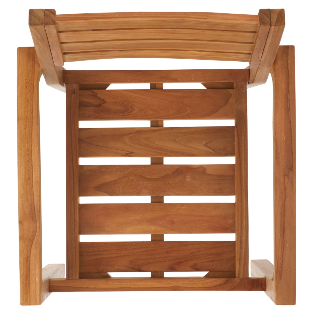Indoor-Outdoor Leon Solid Teak Stacking Chair - Natural - Safavieh - Image 4